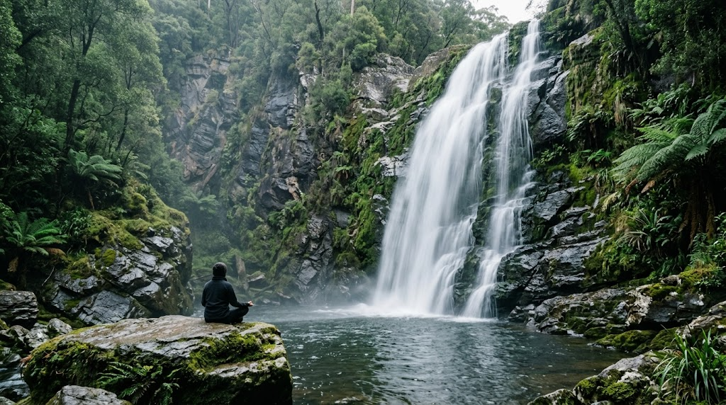 Yoga4Face Waterfall Meditation with Renee Isermann | TGD — blog header image