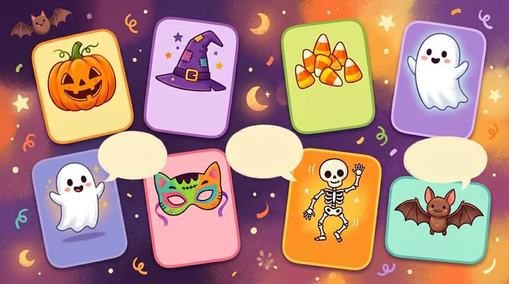 Halloween English Vocabulary & Simple Conversations for Beginners — blog header image